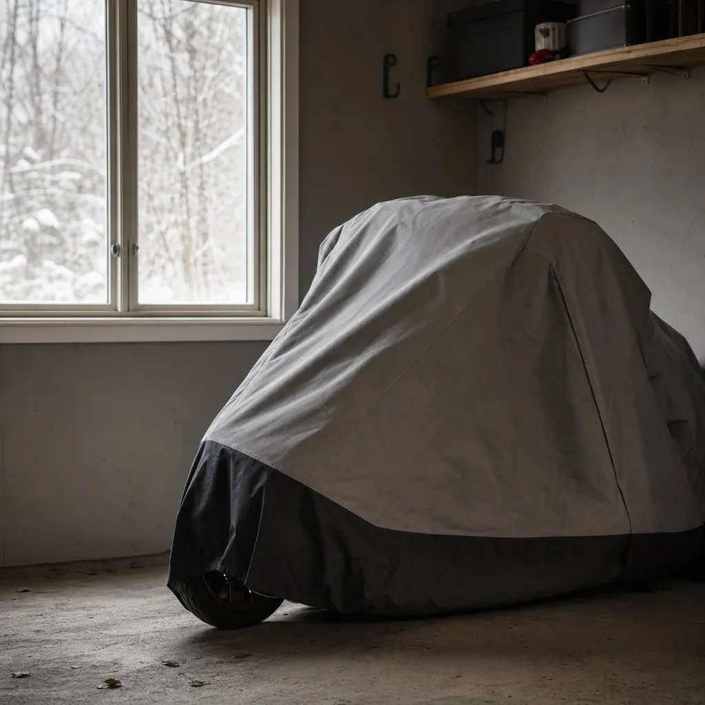 MC under skydd i svenskt vinterhalvår-garage